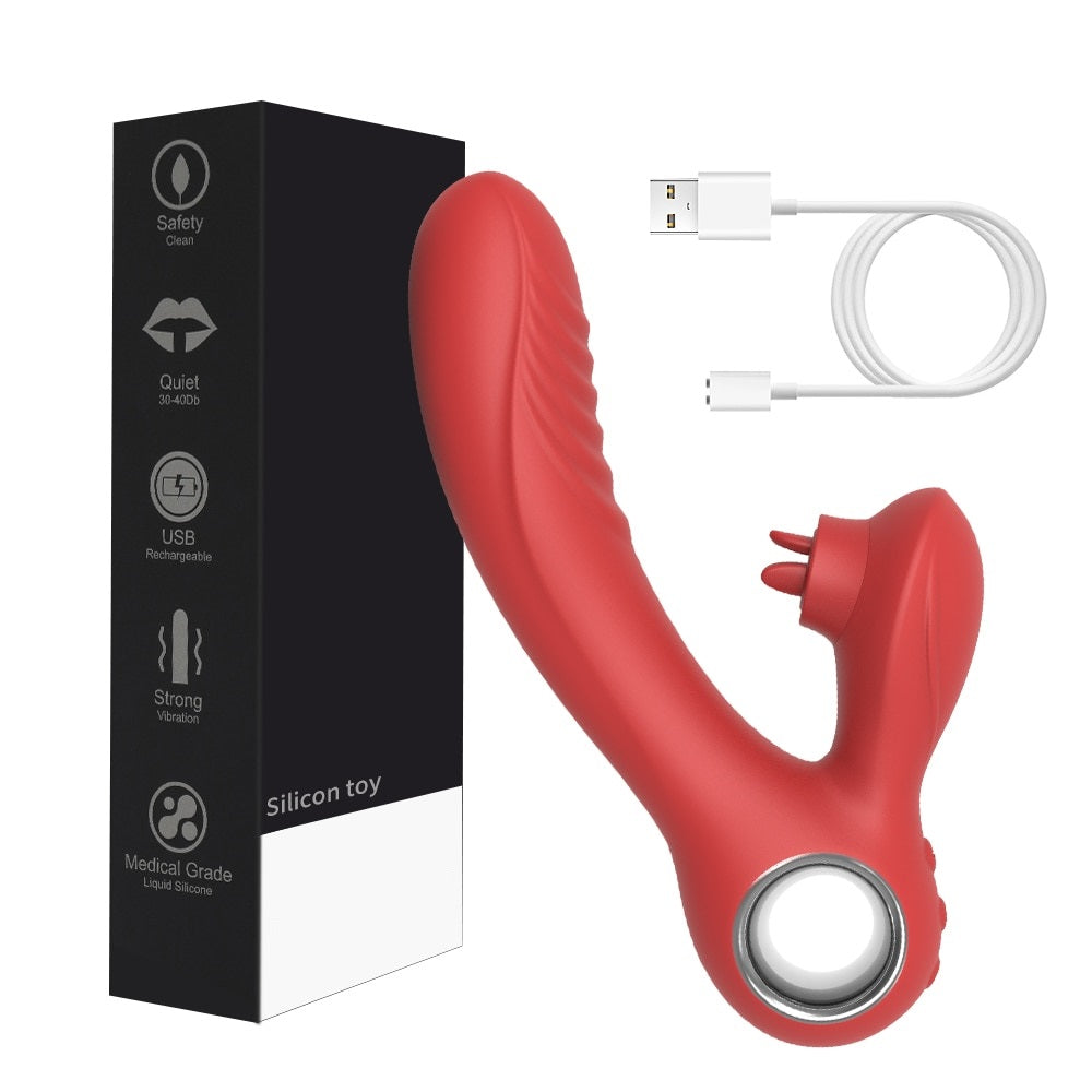 Sextoy - Vibromasseur avec langue clitoridienne "SensuaLux"