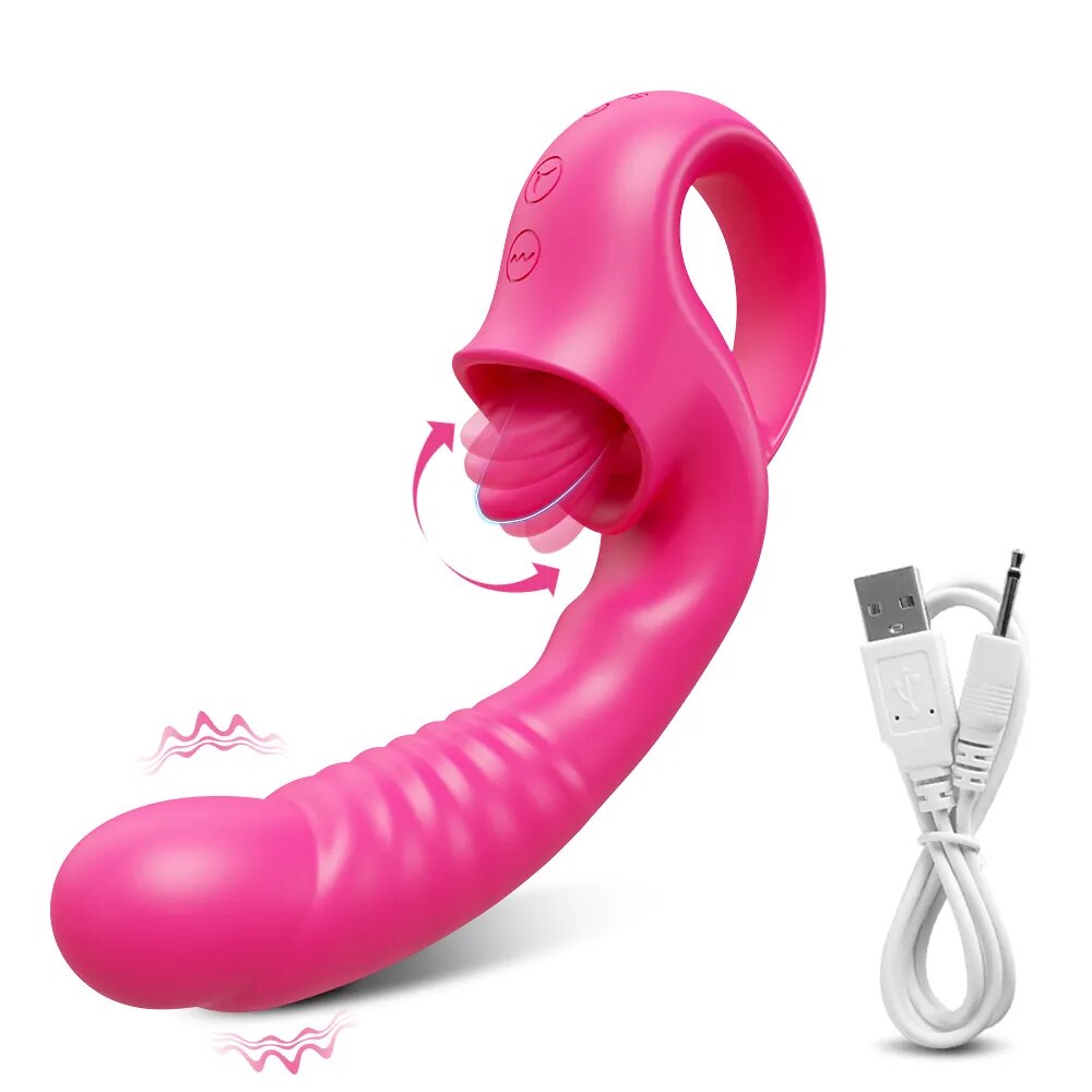 Sex toy - Vibrator with tongue 20 modes "Velvet Tongue"