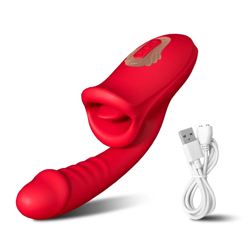 Sex toy - Vibrator with mouth and tongue "Langoura Bliss"