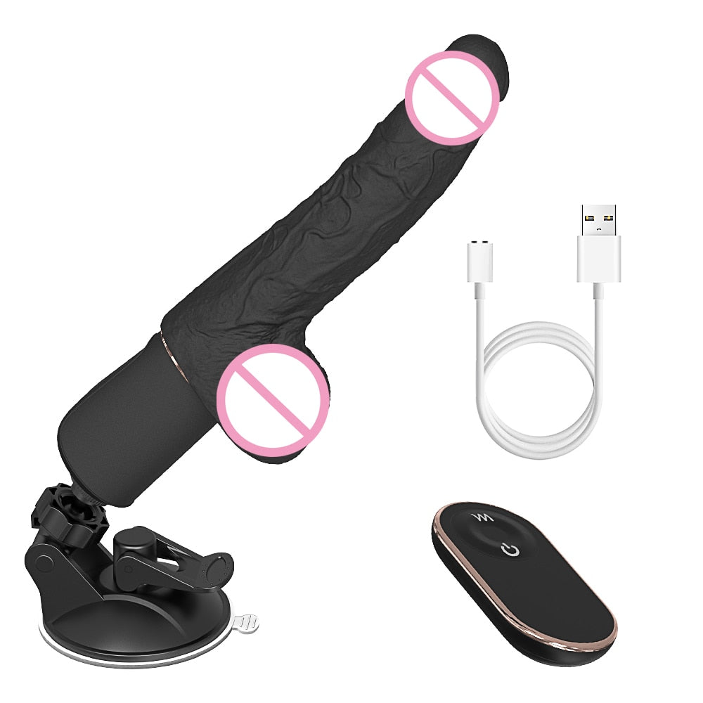 Sextoy - Consolador vibrador con mando a distancia y base 