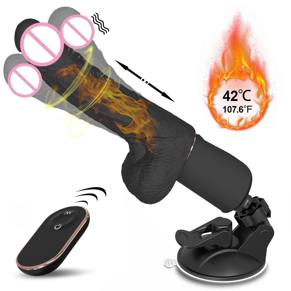 Sextoy - Consolador vibrador con mando a distancia y base "Pure Bliss"